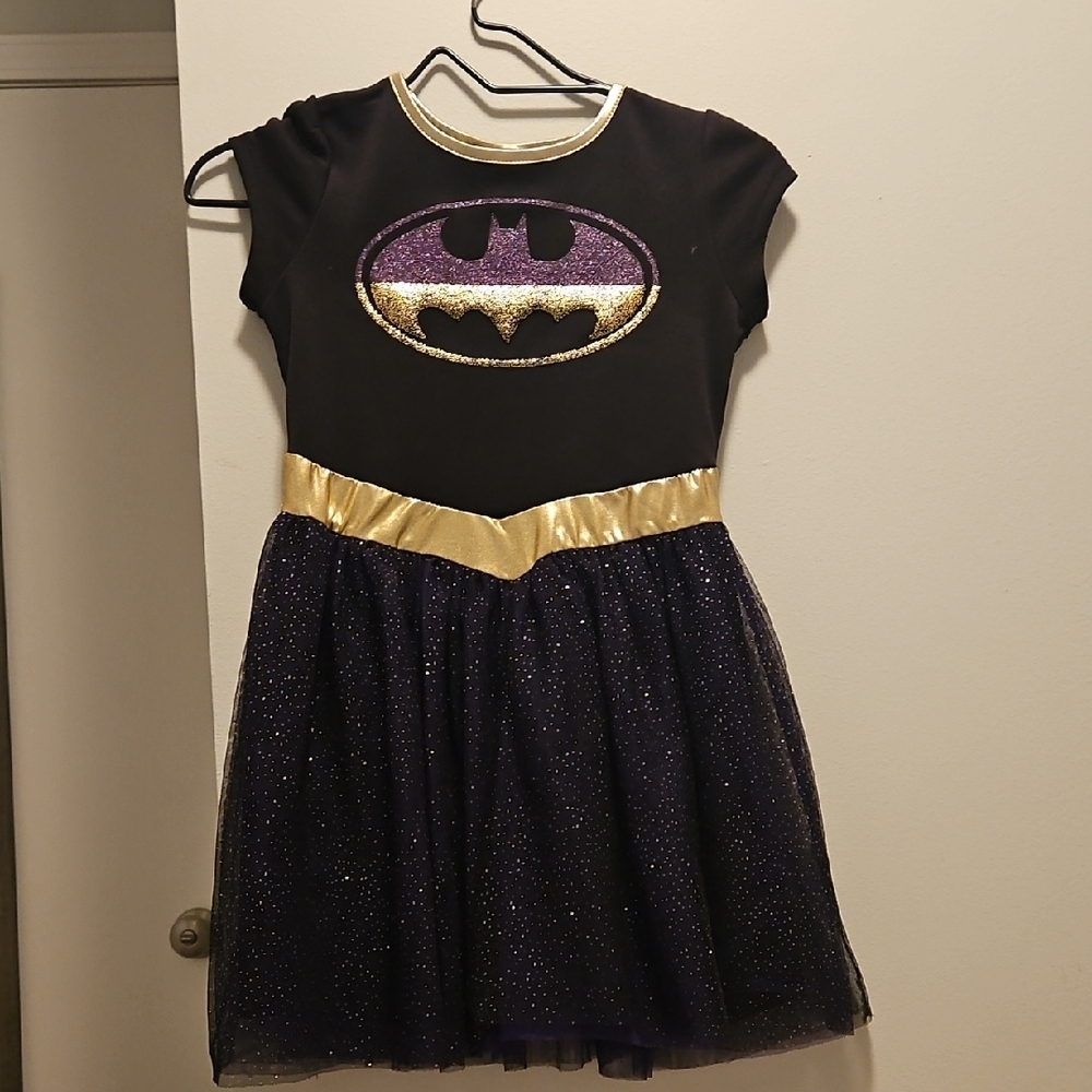 Batman Superhero Kids Costume - Black, Gold, and Purple